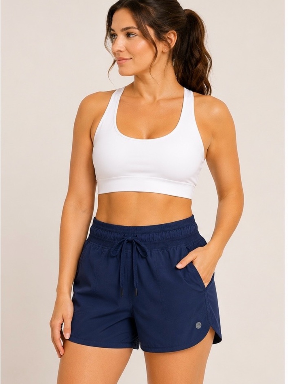 Apana Navy Athletic Running Shorts Size Small